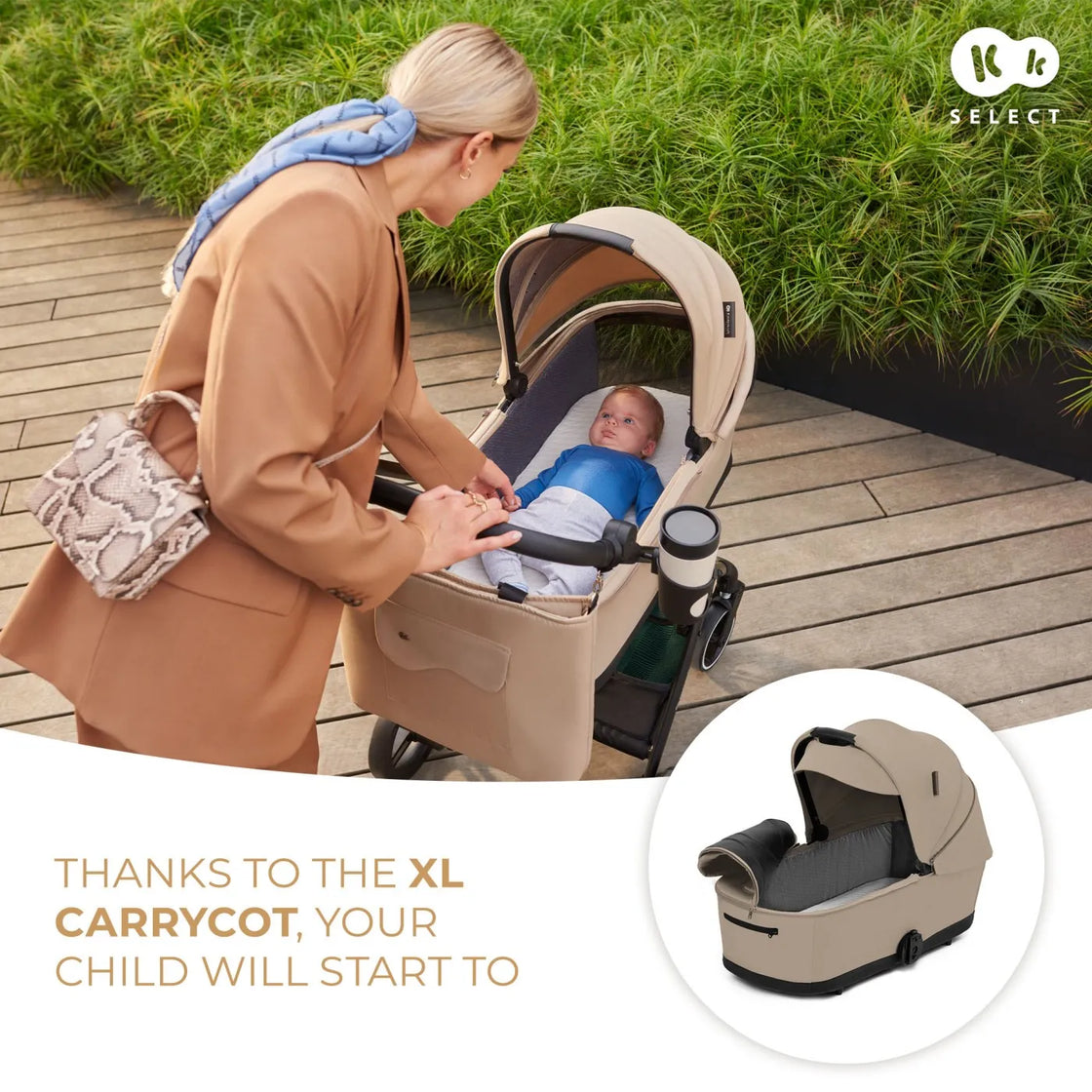 Carucior kinderkraft yoxi 3in1 (mink pro) bej nisip