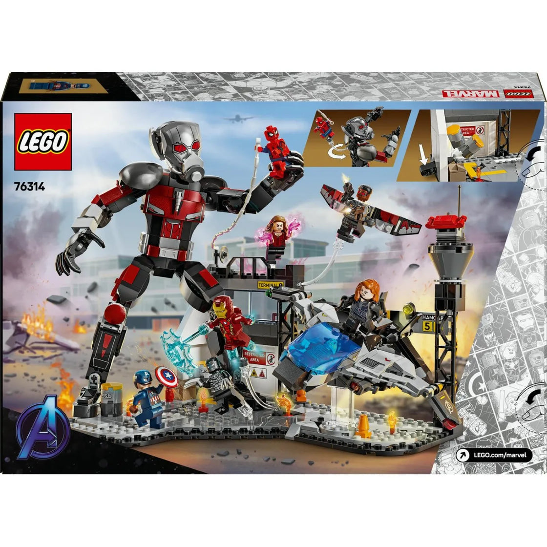 Lego super heroes batalia din captain america: civil war 76314