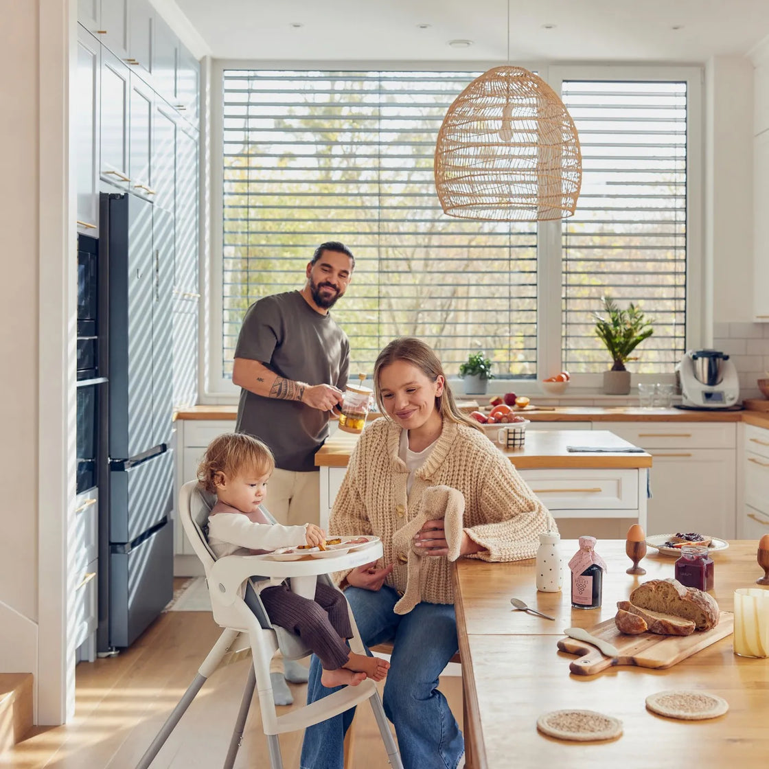 Scaun de masa kinderkraft dinnly, grey