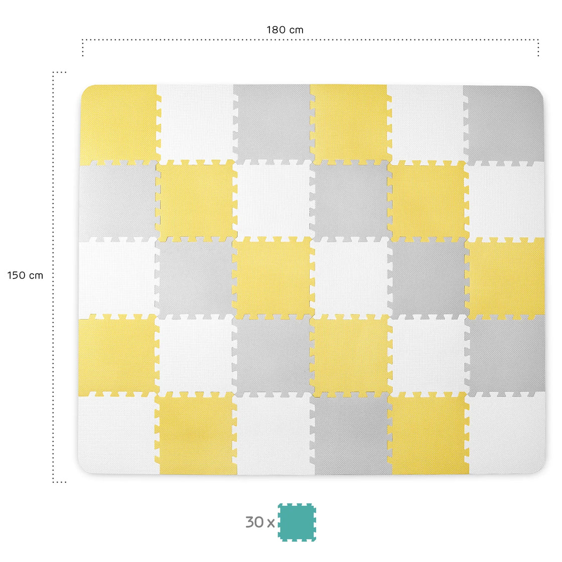 Saltea de joaca kinderkraft luno, spuma, yellow