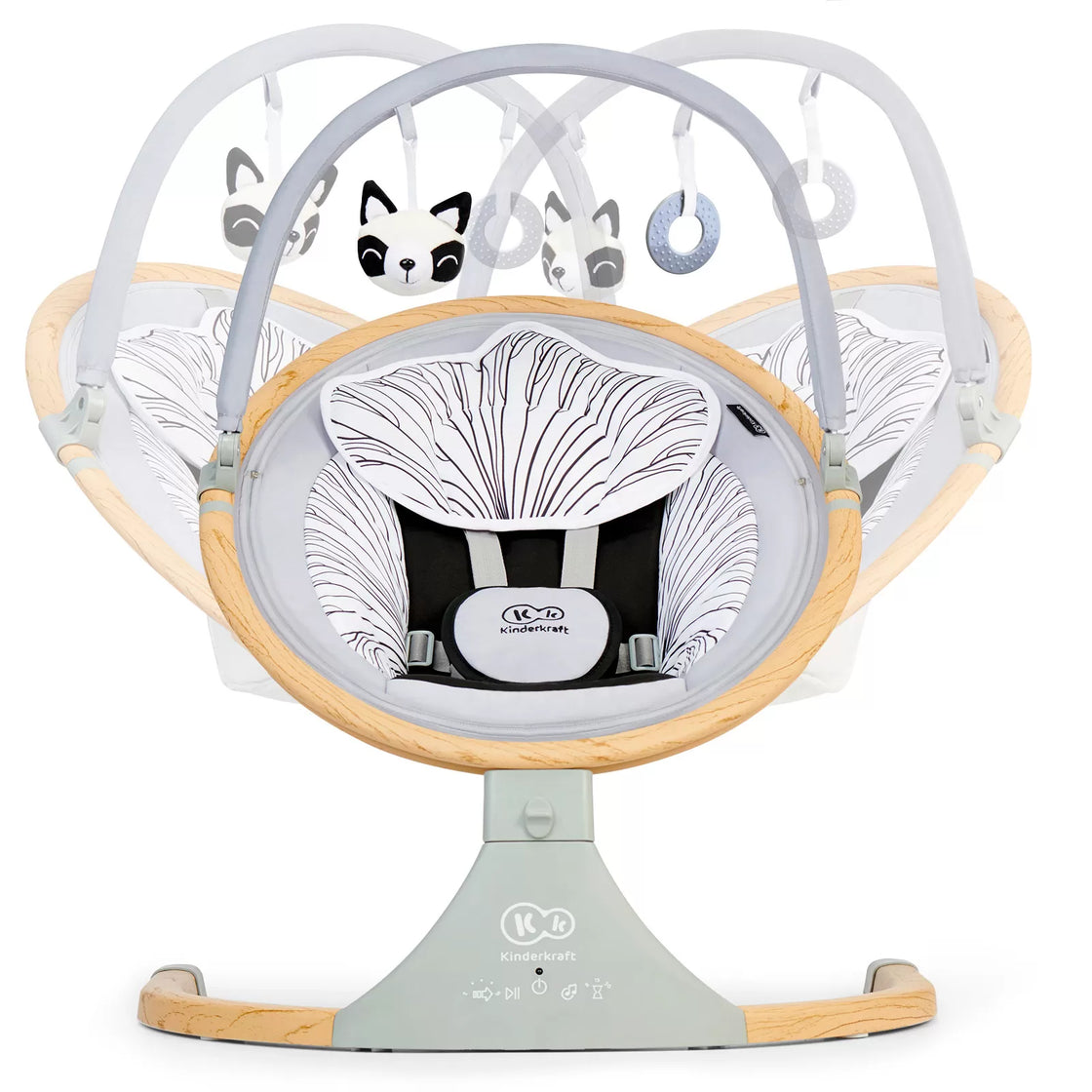 Leagan electric 2 in 1 kinderkraft lumi, grey
