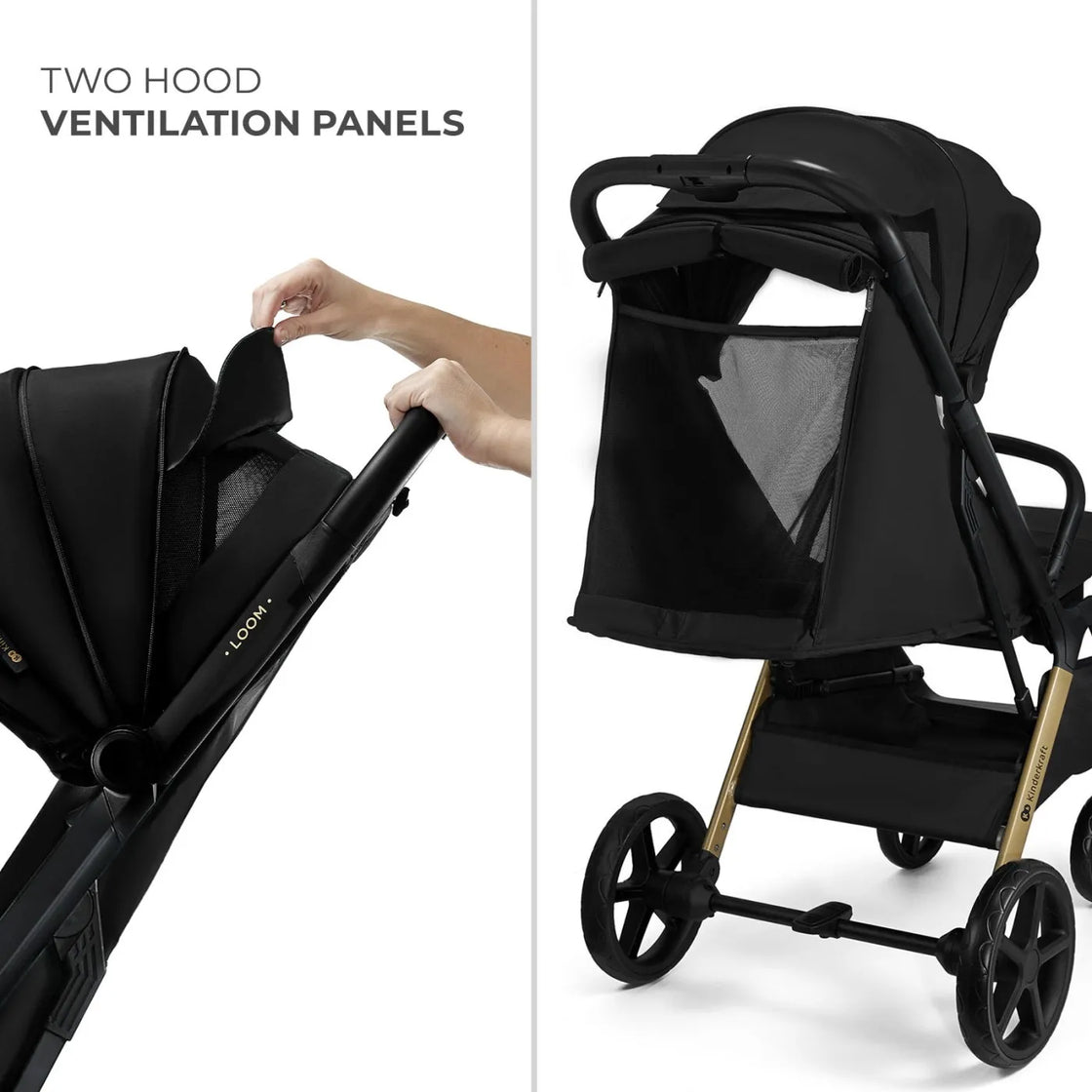 Carucior sport kinderkraft loom, 0-22 kg, ink black