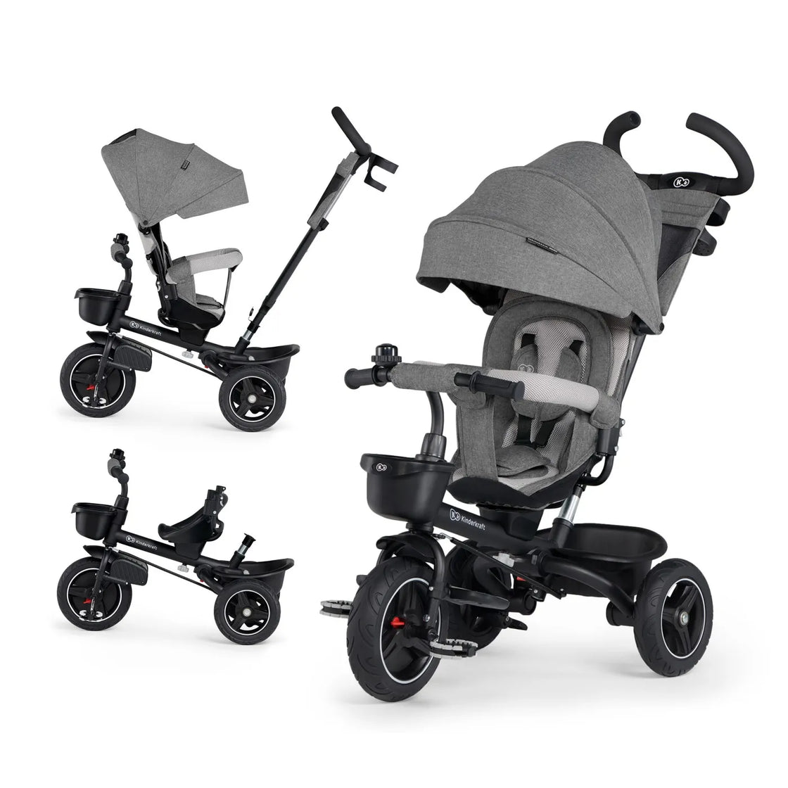 Tricicleta kinderkraft spinstep, grey