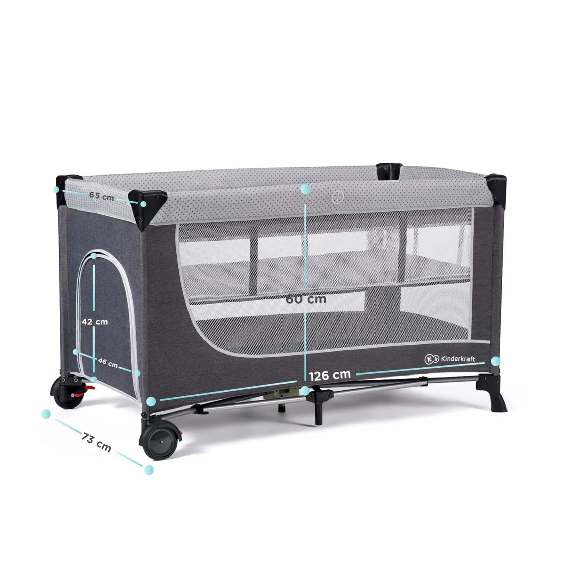 Patut de calatorie kinderkraft leody, grey