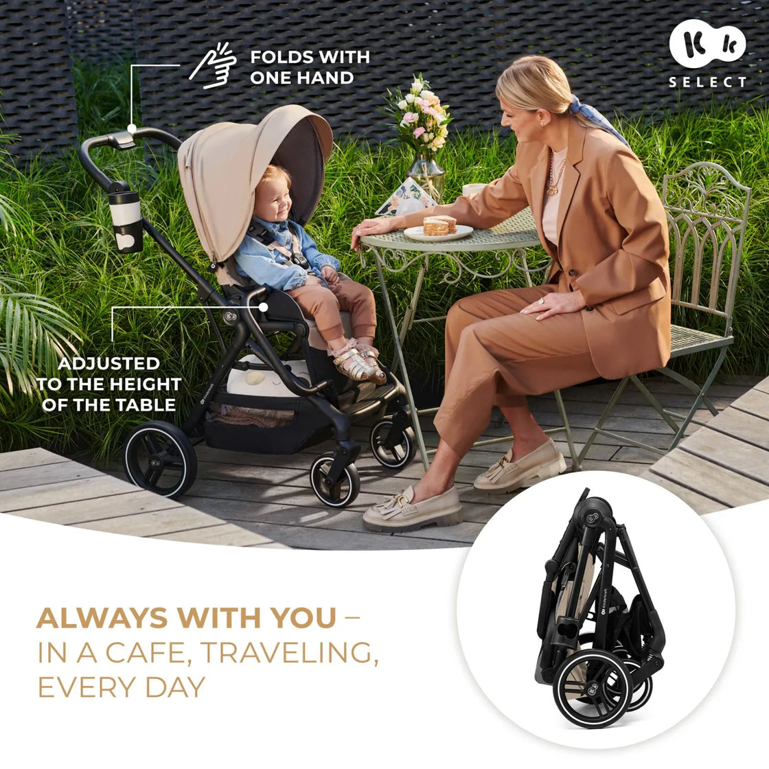 Carucior kinderkraft yoxi 3in1 (mink pro) bej nisip