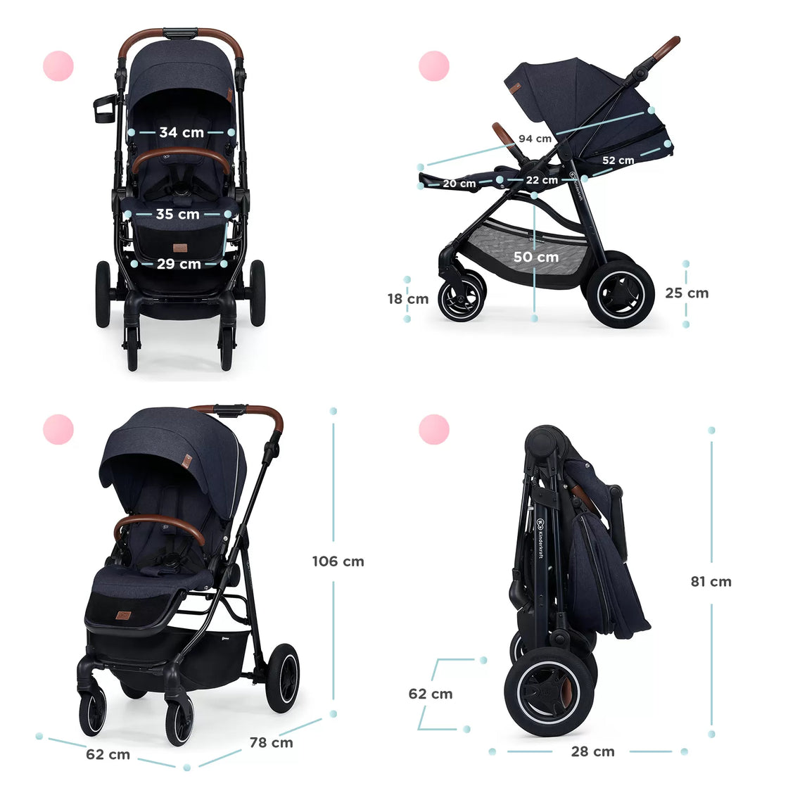 Carucior kinderkraft all road, imperial blue