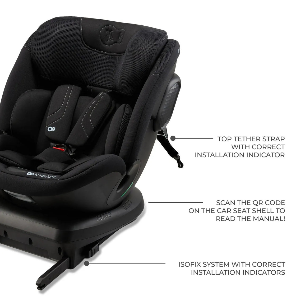 Scaun auto kinderkraft xpedition 3 i-size 40-150 cm, black