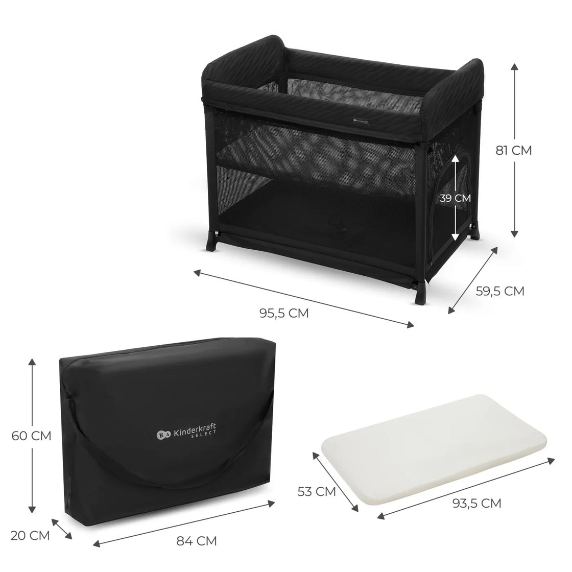 Patut de calatorie kinderkraft moon dream, black