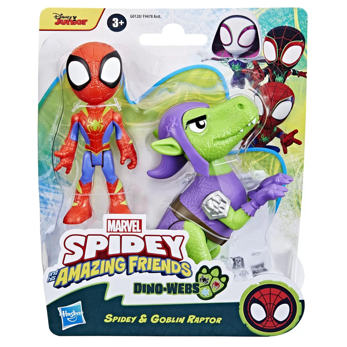 Spidey si prietenii marvel dino webs spidey si goblin raptor