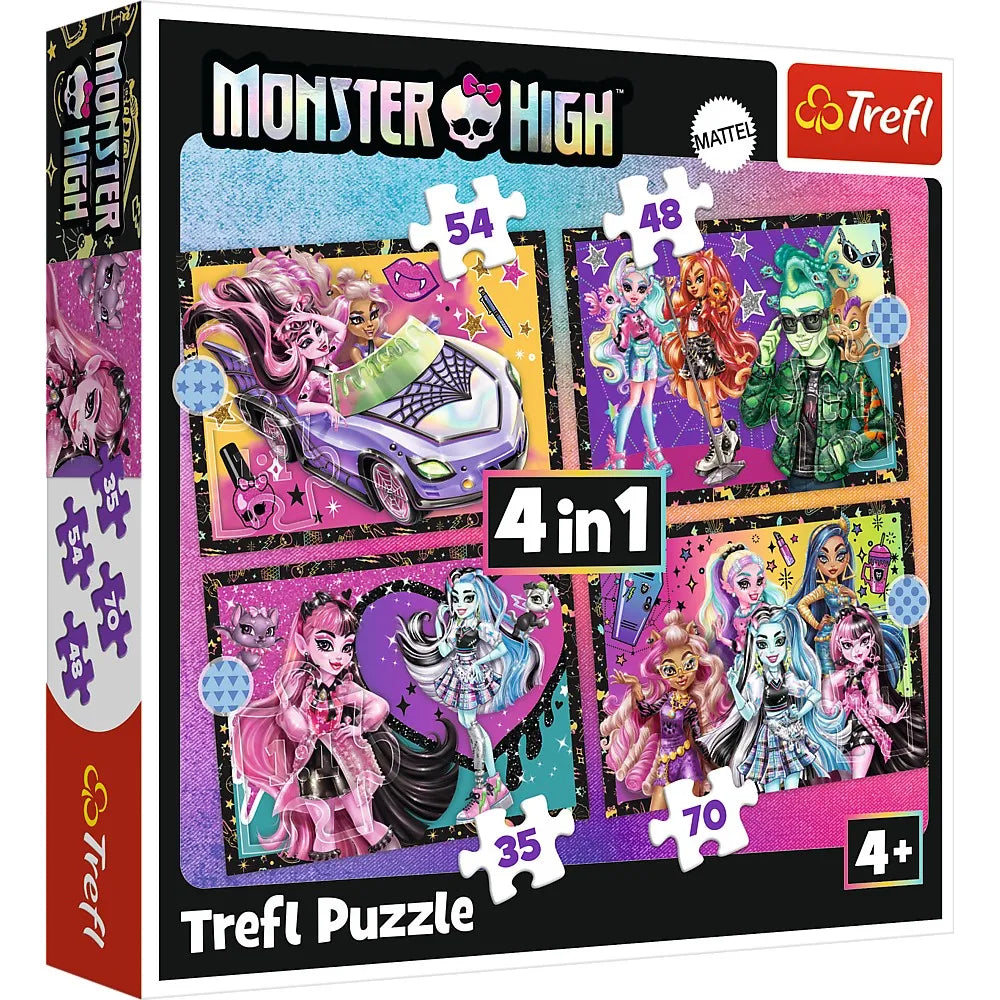 Puzzle trefl 4in1 monster high o zi electrizanta