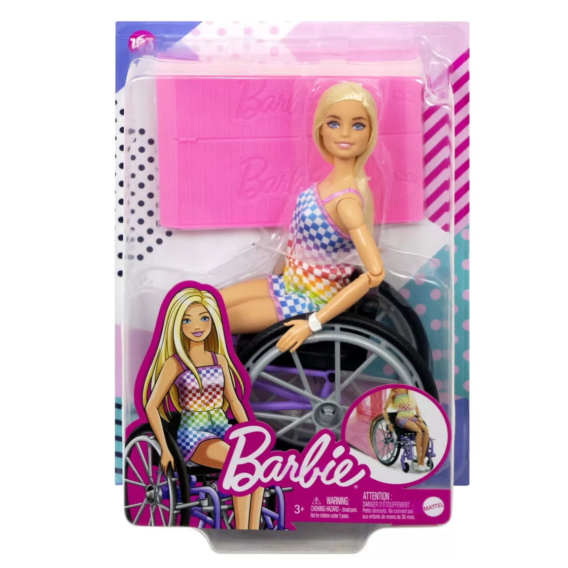 Barbie papusa barbie blonda in scaun cu rotile