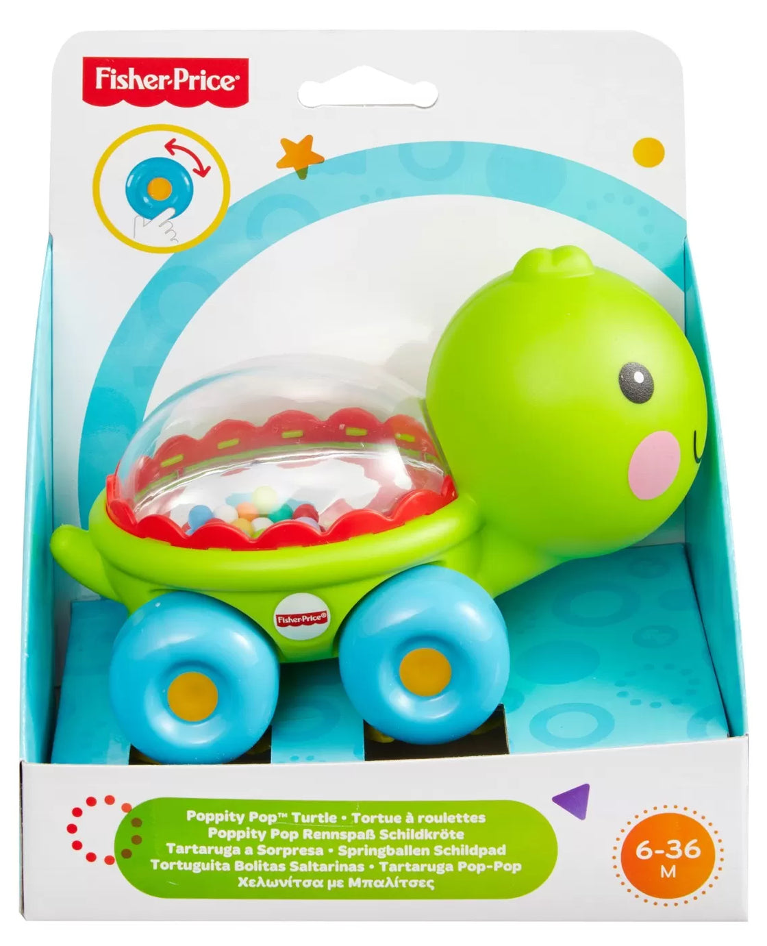 Fisher price jucarie apasa si mergi testoasa