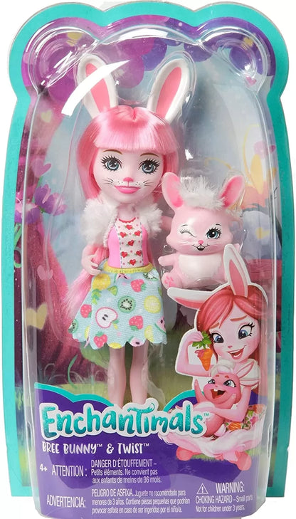 Enchantimals papusi cu animalute bree bunny si twist