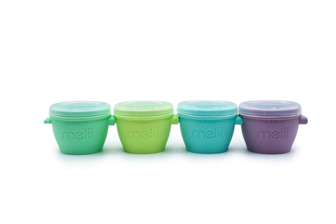 Set 4 recipiente silicon snap&go, melii, 118 ml