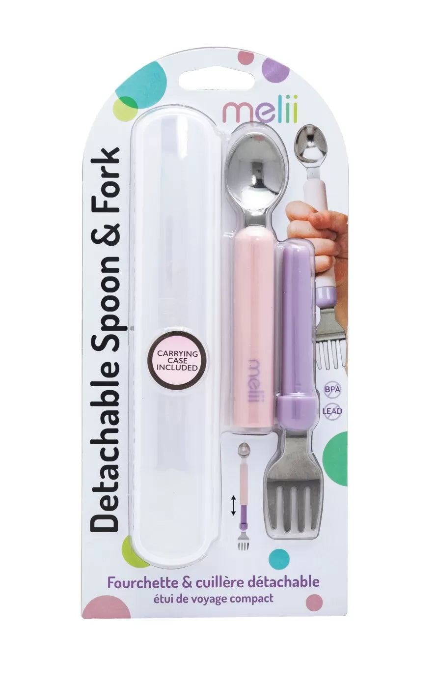 Set lingurita-furculita, melii, pink&purple