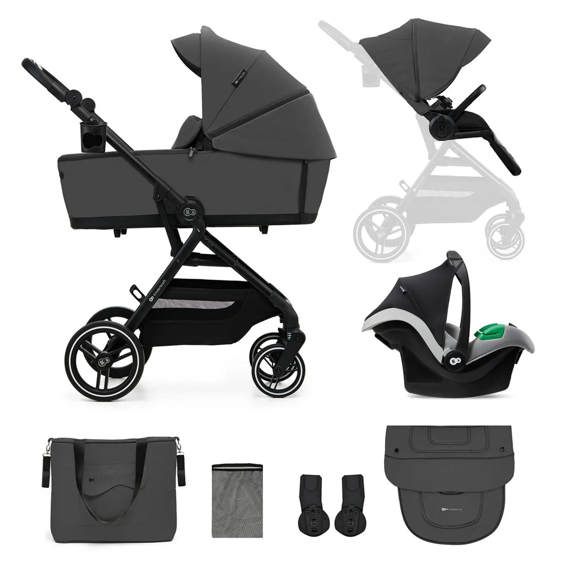 Carucior kinderkraft yoxi 3in1 (mink pro) moon grey