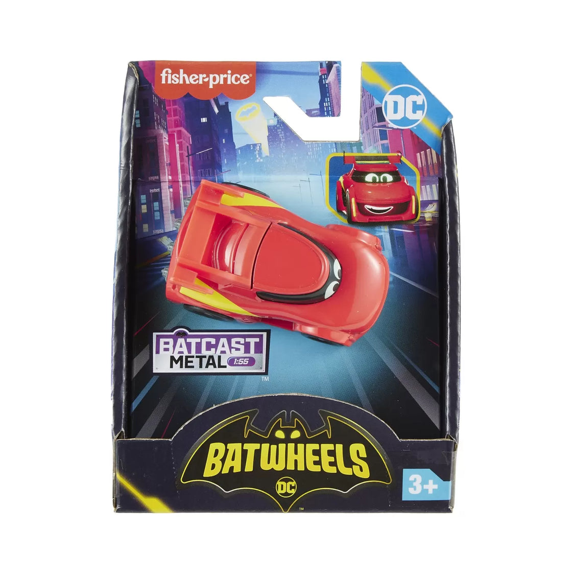 Fisher price batwheels masinuta metalica masina de curse redbird 1:55