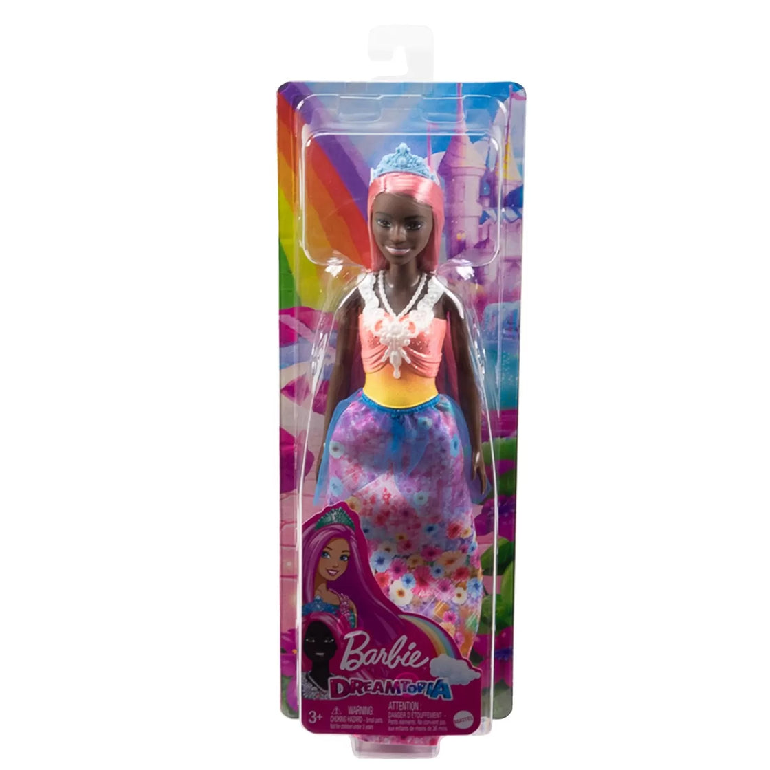 Barbie dreamtopia papusa printesa cu par corai
