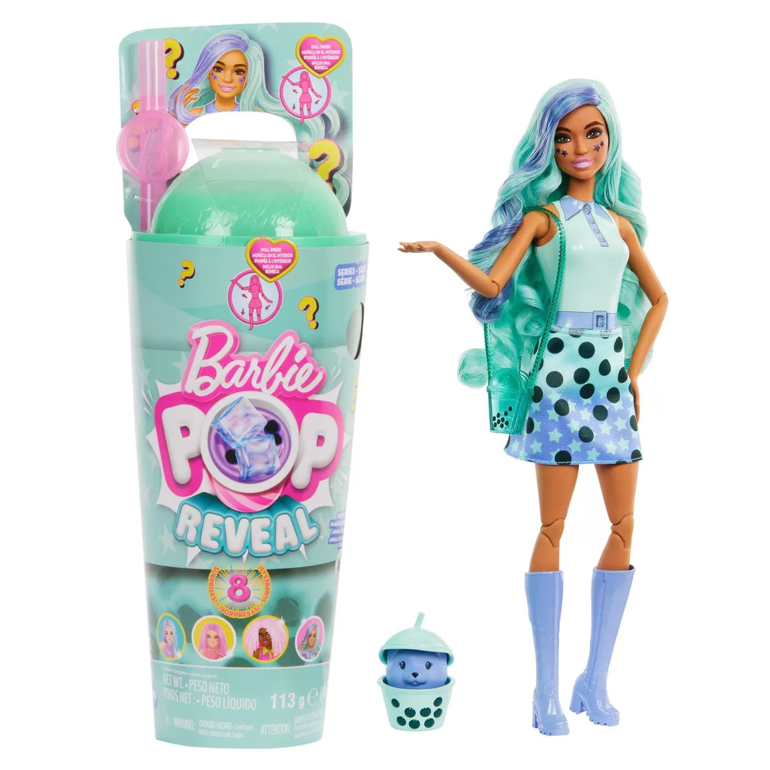 Barbie pop reveal bubble tea papusa barbie green tea