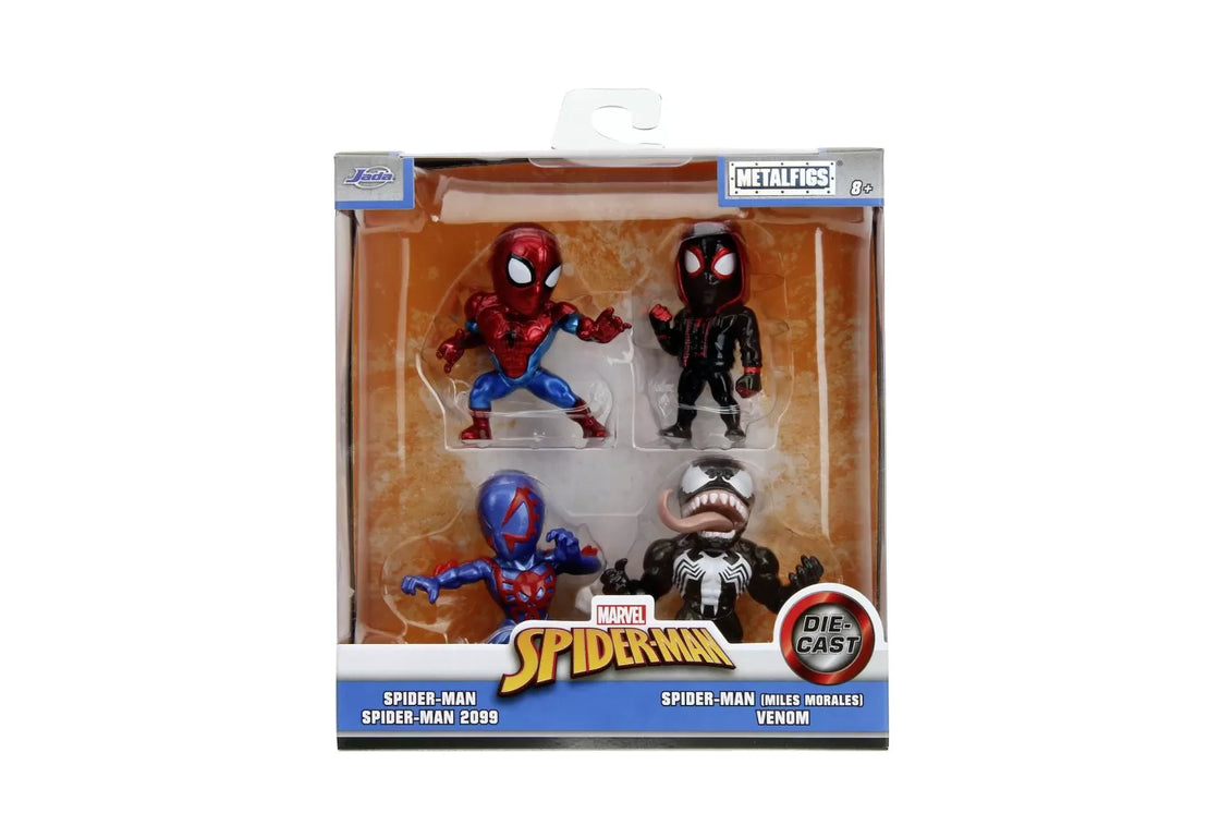 Jada marvel spider man set 4 figurine metalice 6.5cm