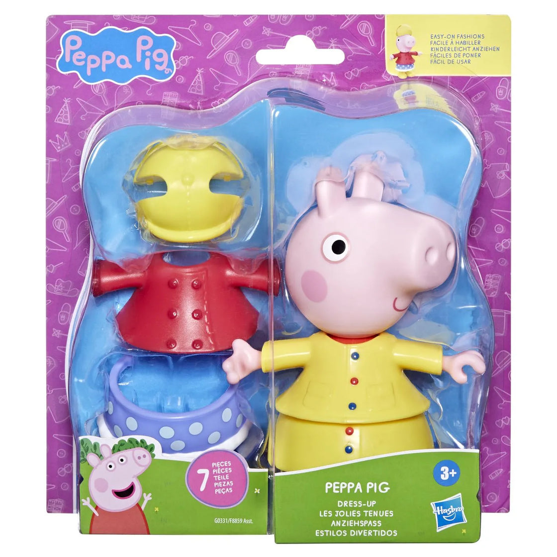 Peppa pig set figurina si accesorii vestimentare peppa pig 15cm
