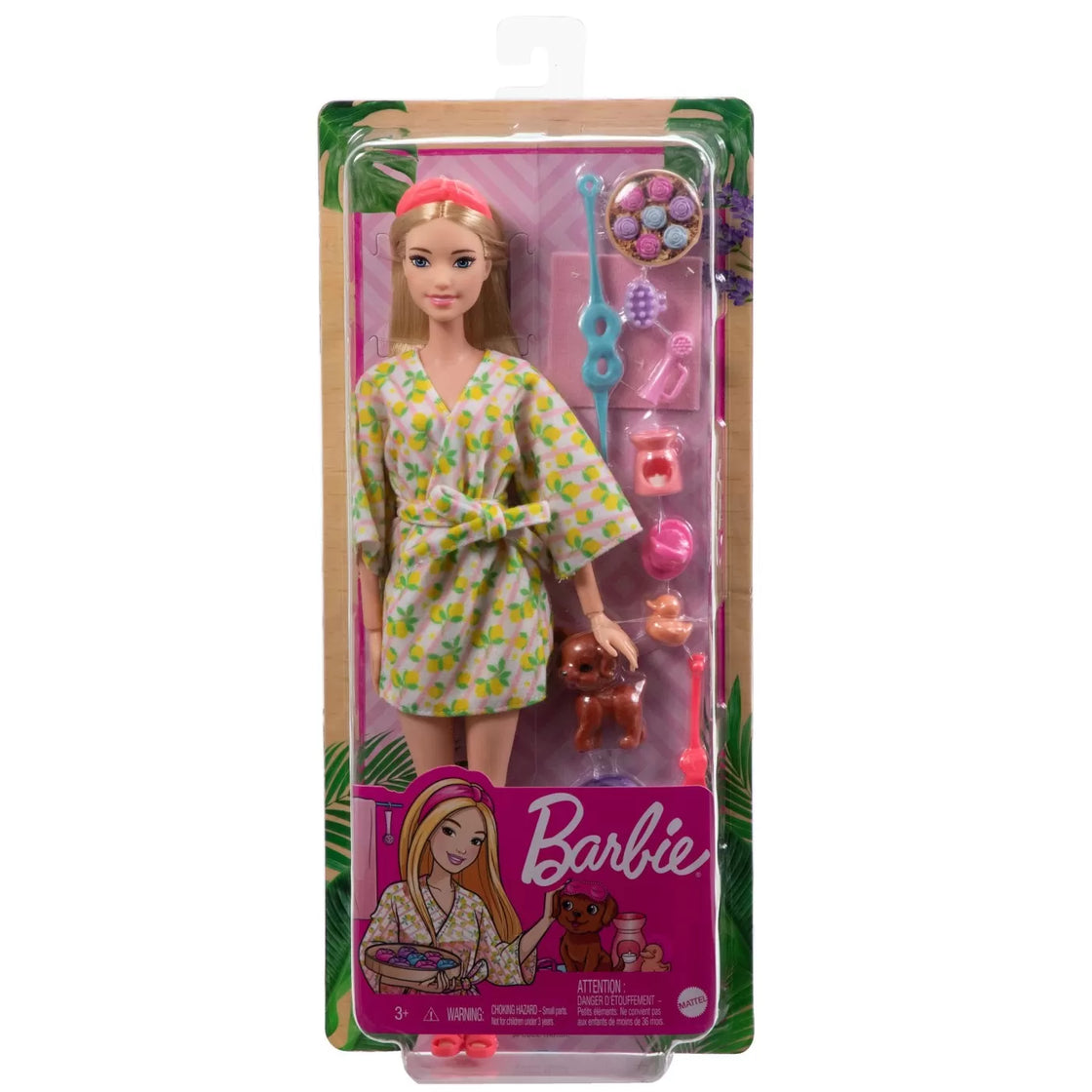 Barbie set de joaca cu accesorii papusa barbie o zi la spa