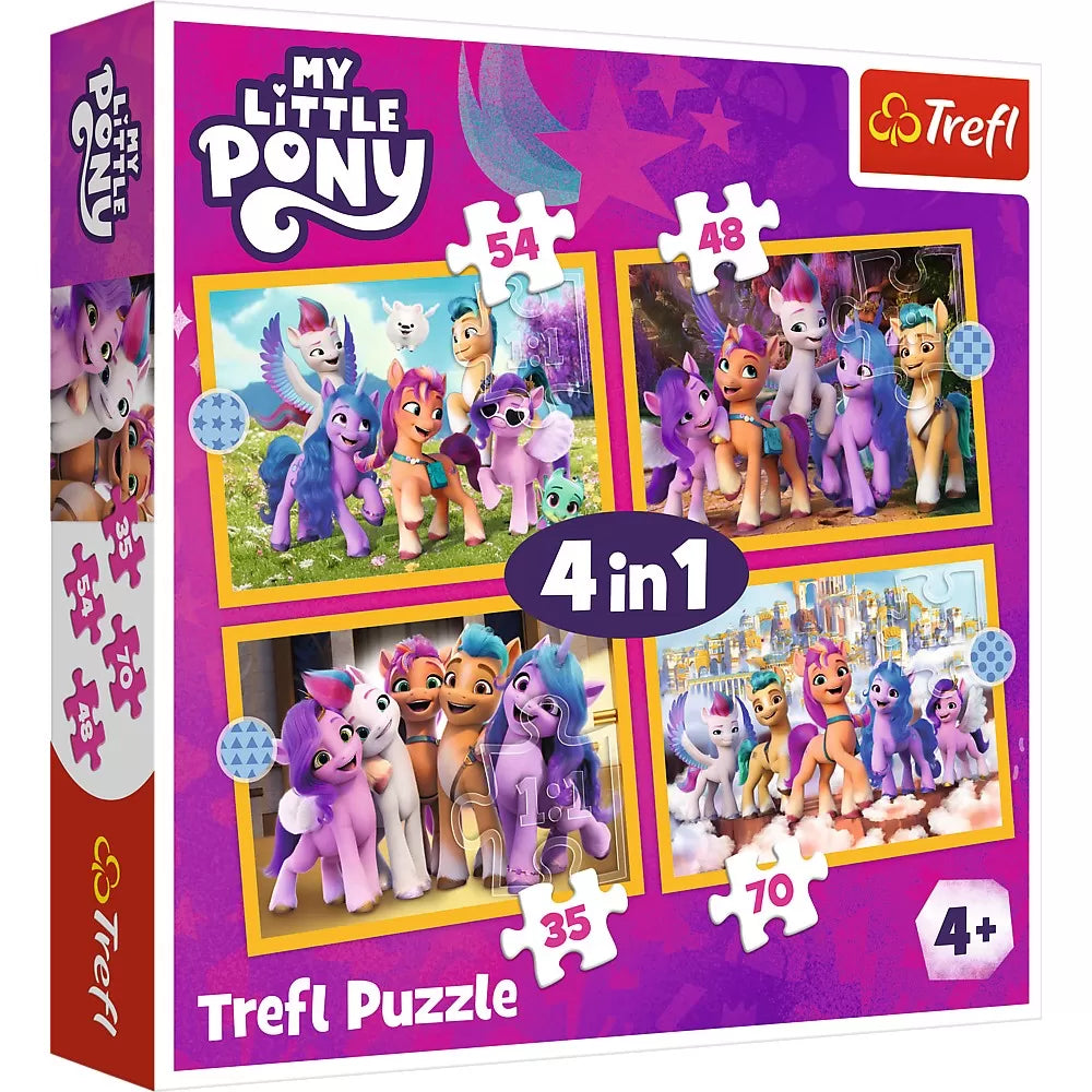 Puzzle trefl 4in1 my little pony sa cunoastem poneii