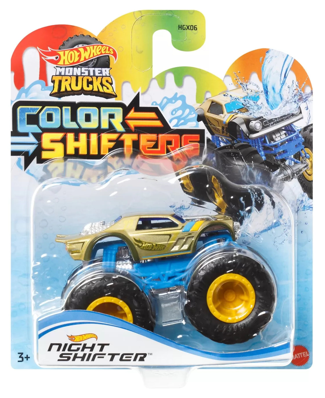 Hot wheels monster truck camion night shifter cu culori schimbatoare scara 1:64