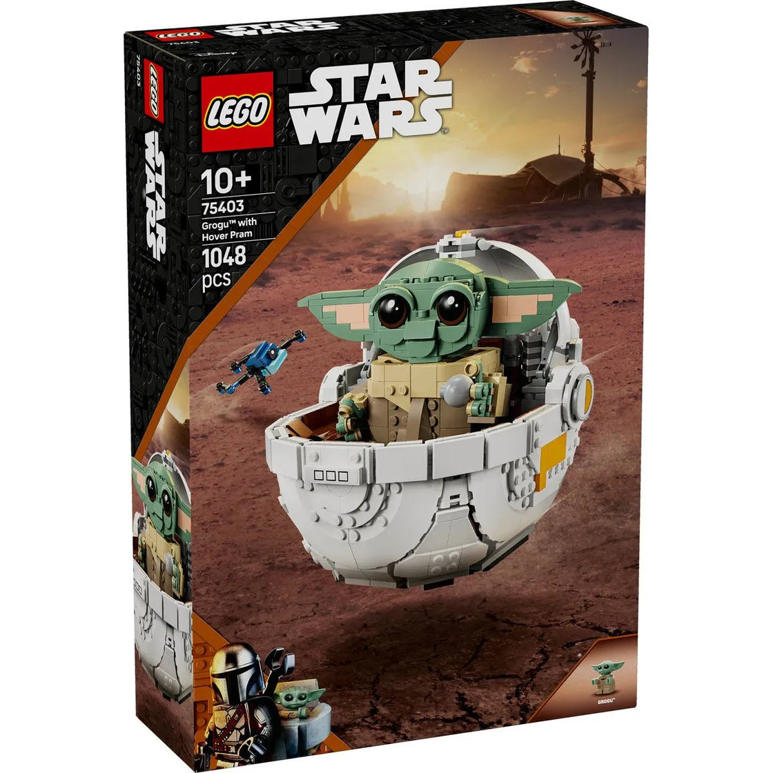 Lego star wars tm grogu cu landoul planor 75403