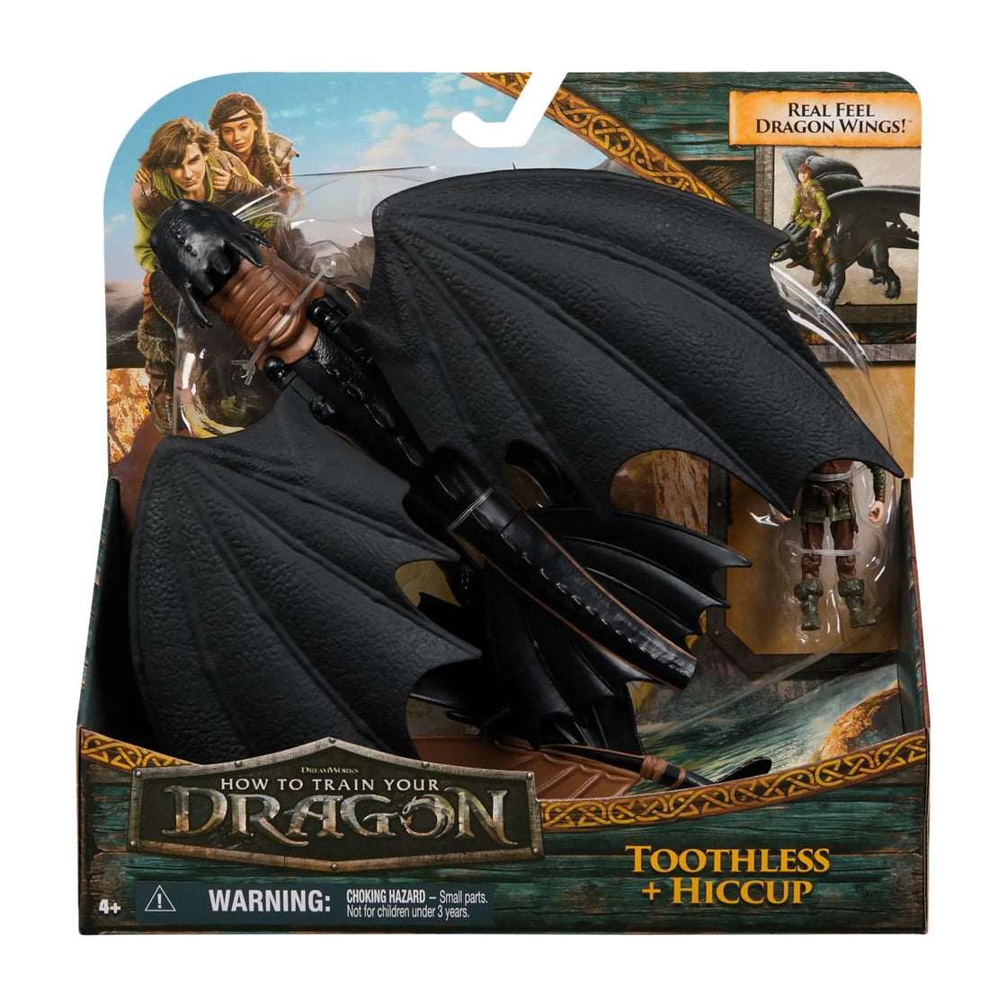 Cum sa iti dresezi dragonul set dragon toothless si figurina viking hiccup