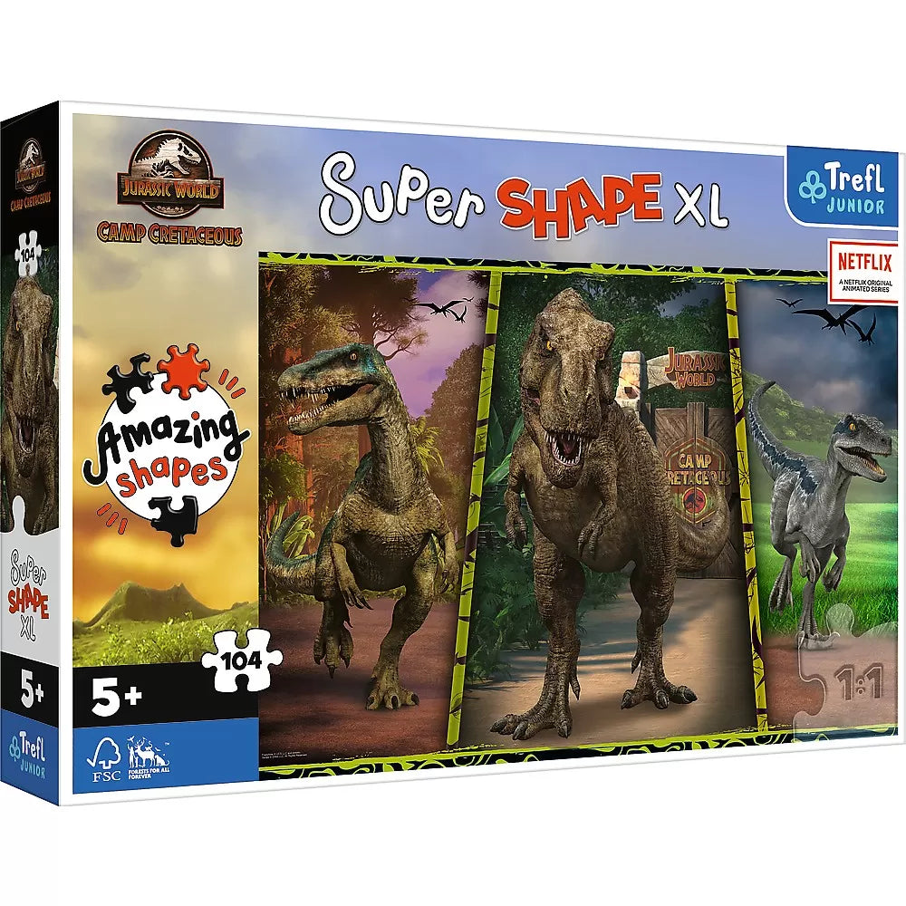 Puzzle trefl primo super shape xxl 104 jurassic world
