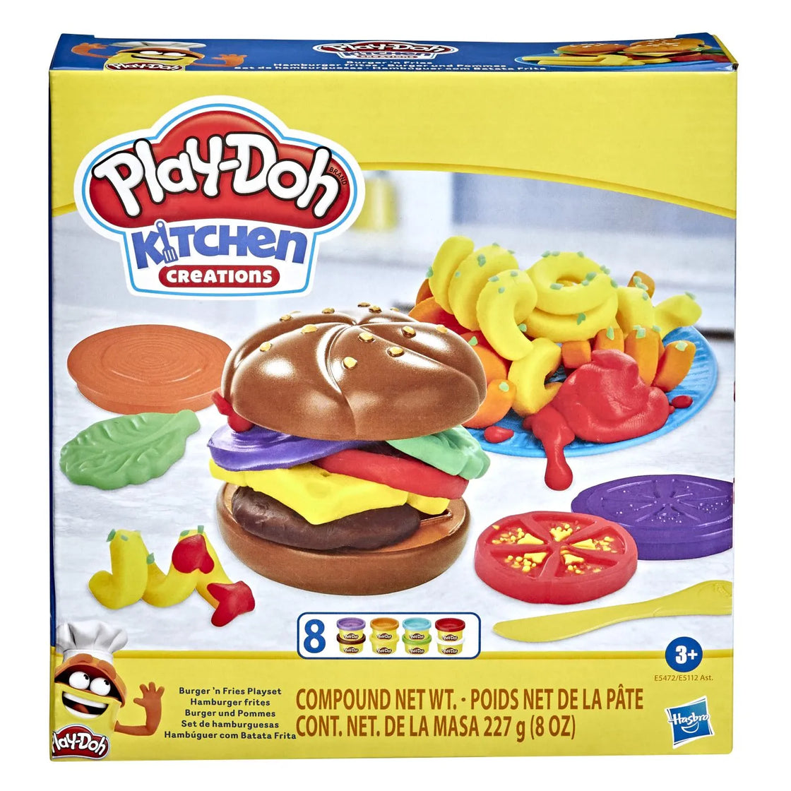 Play doh kitchen creations set de gatit hamburger