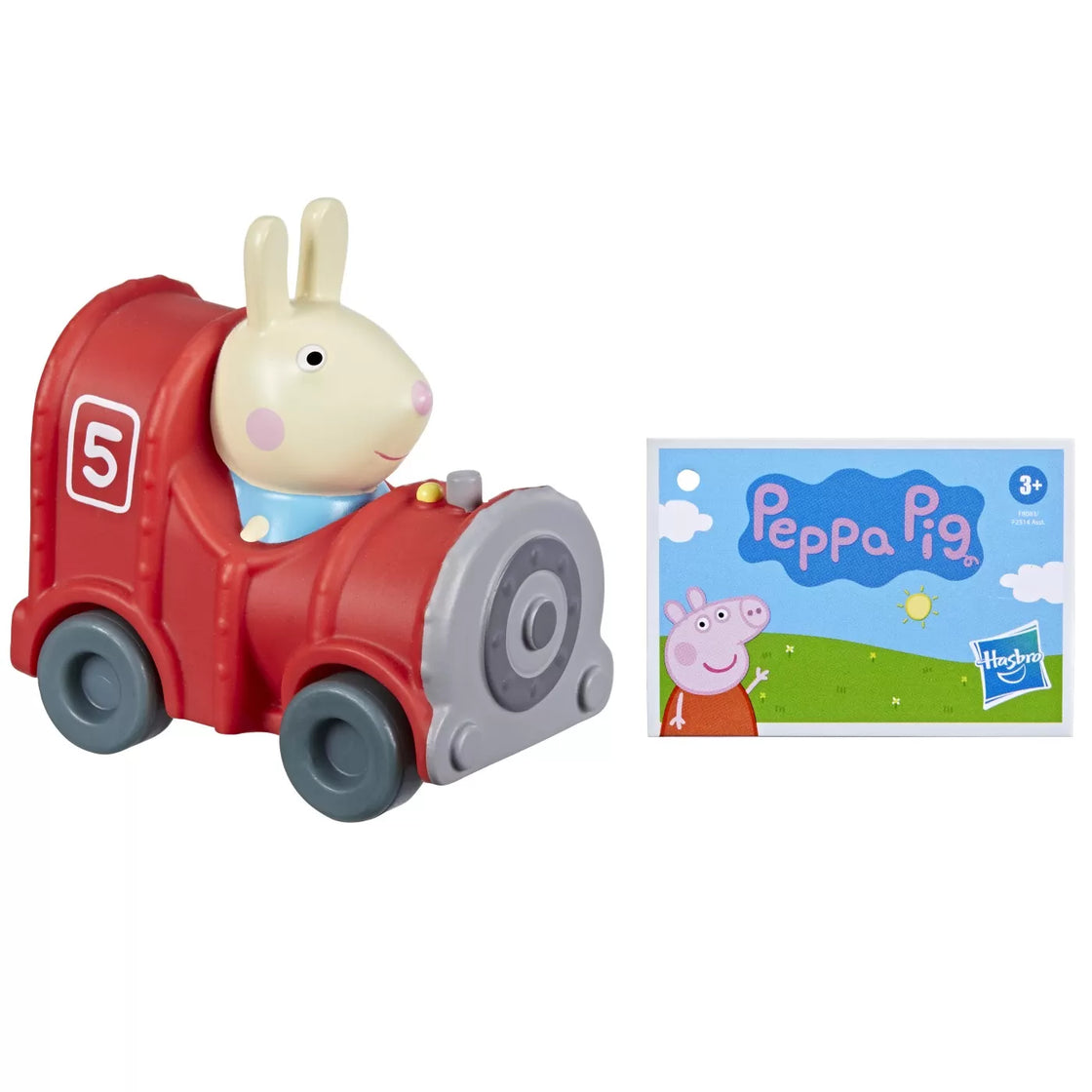 Peppa pig masinuta buggy locomotiva si figurina iepurasul rebecca