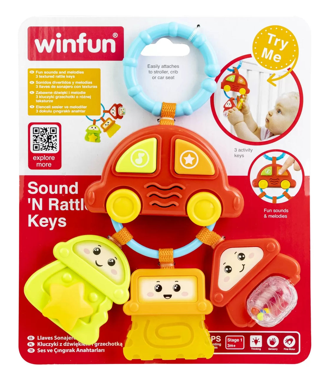 Winfun zornaitoare masinuta cu 3 chei