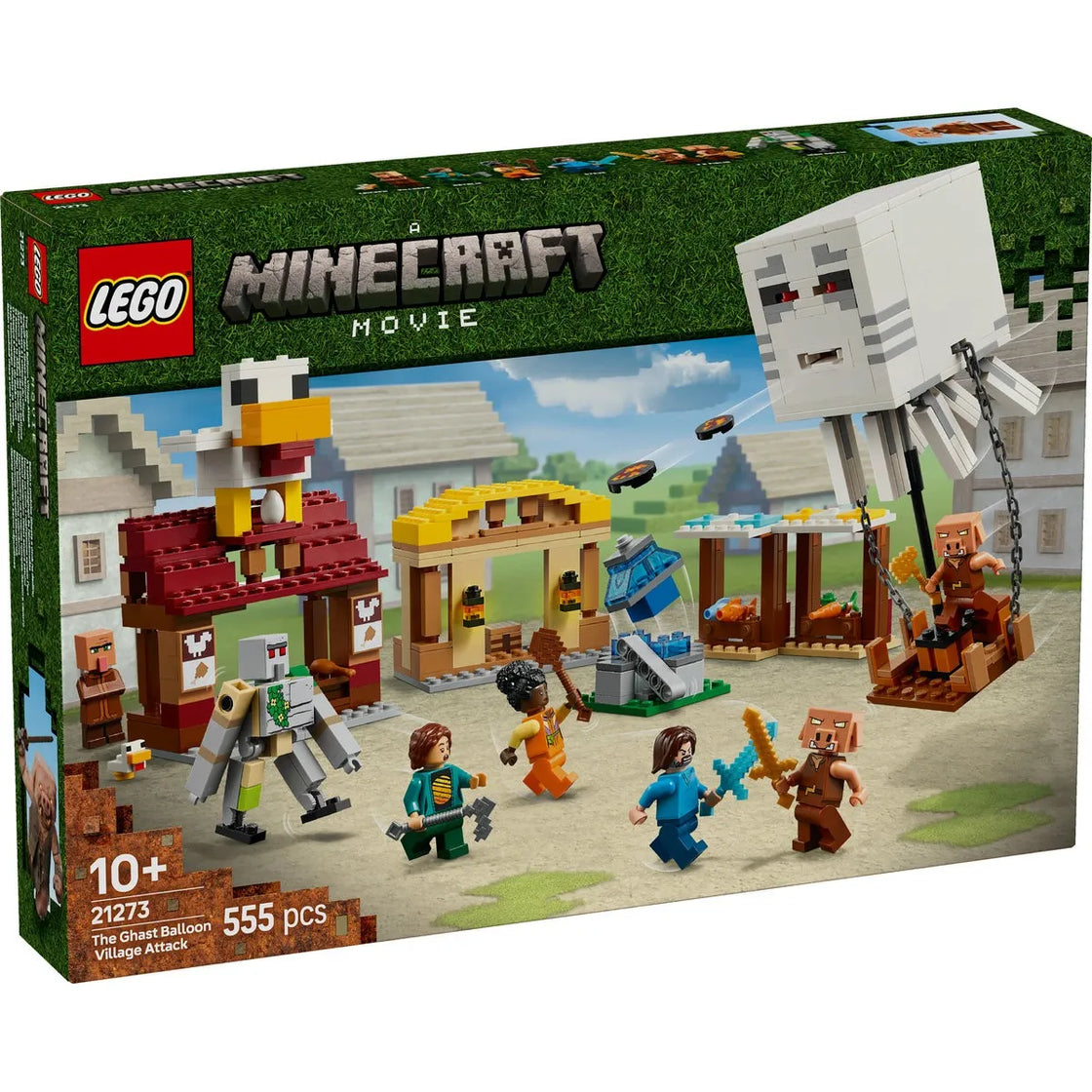 Lego minecraft atacul baloanelor ghast asupra satului 21273