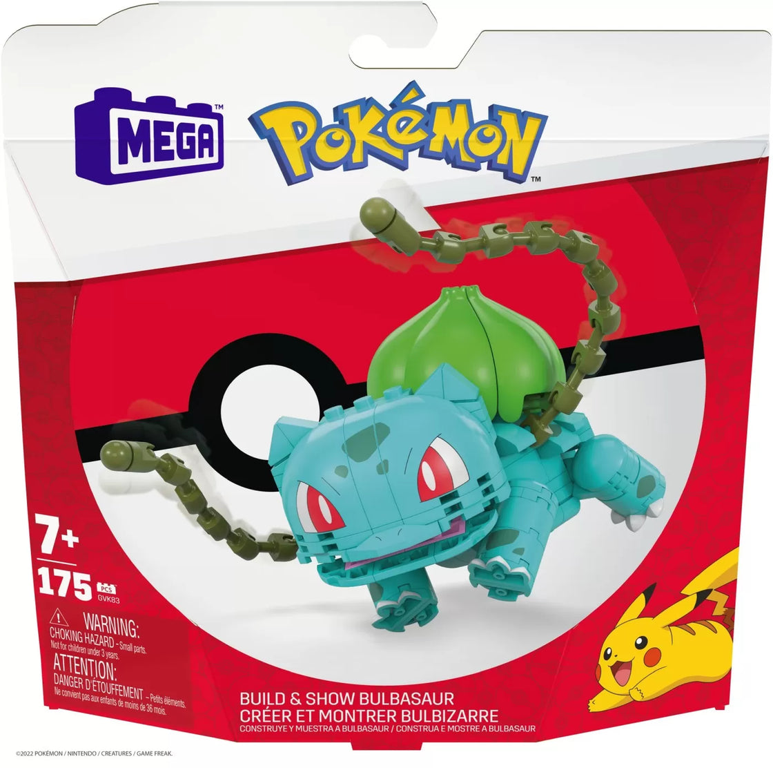 Pokemon mega construx set de constructie bulbasaur