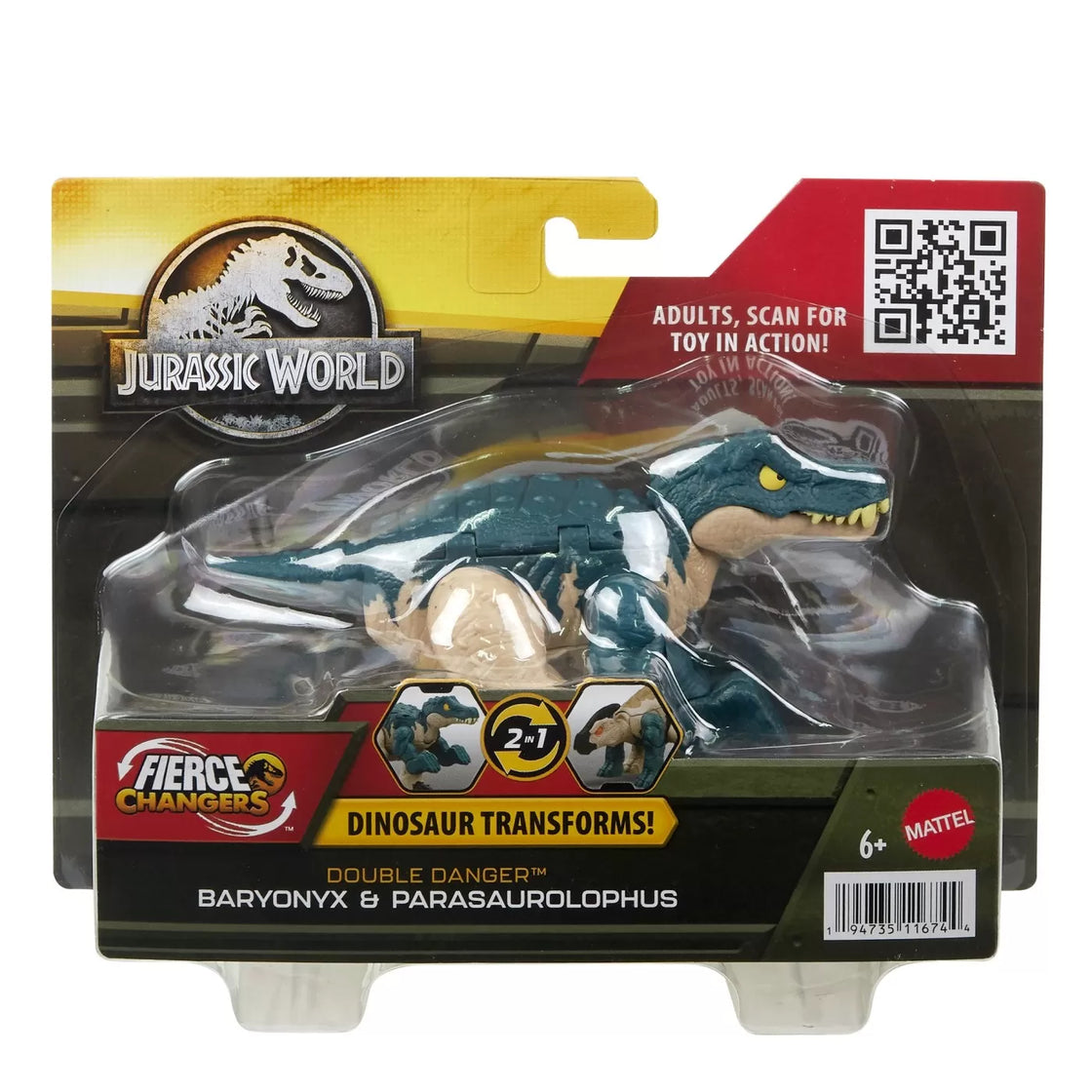 Jurassic world fierce changers double danger dinozaur transformabil baryonyx si parasaurolophus
