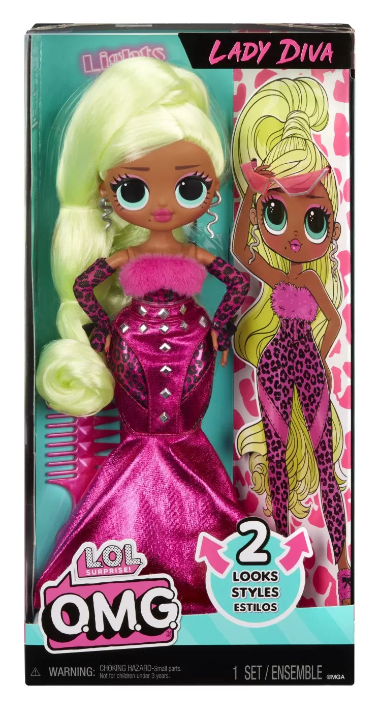 L.o.l. surprise! omg lady diva papusa fashionista cu accesorii