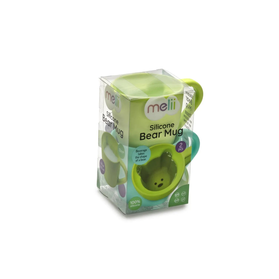 Set 2 cani copii design interior urs, melii, albastru&verde