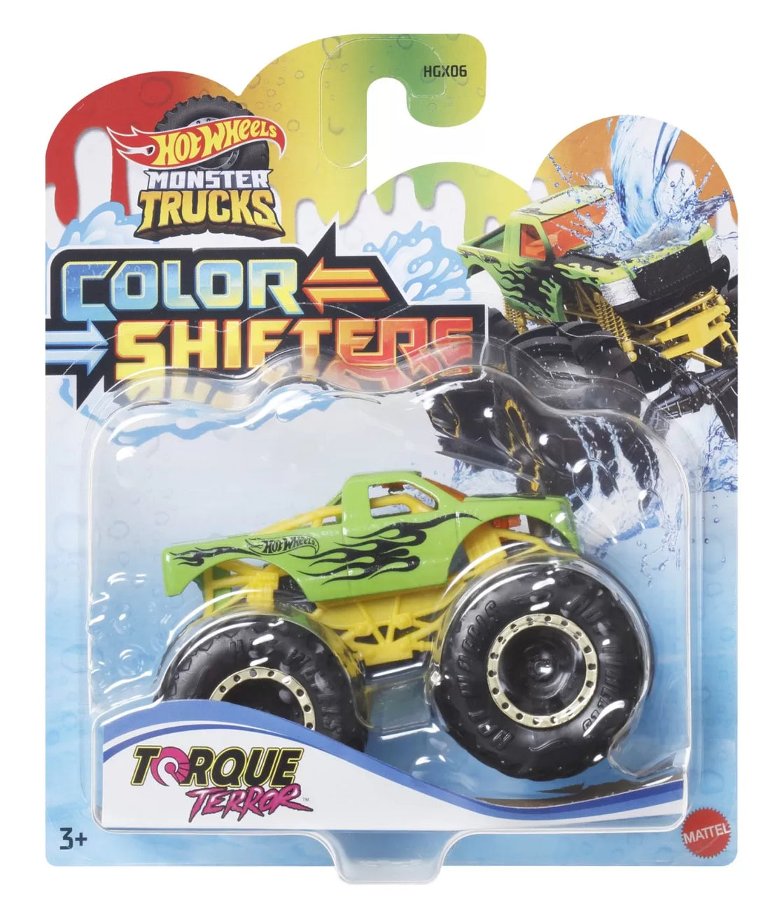 Hot wheels monster truck camion torque terror cu culori schimbatoare scara 1:64