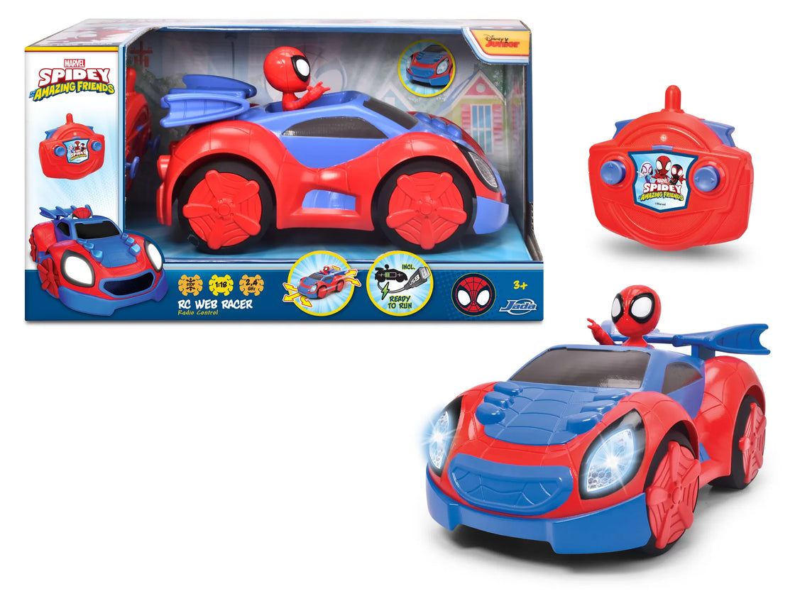 Spidey prietenii extraordinari masinuta cu telecomanda web racer scara 1:18