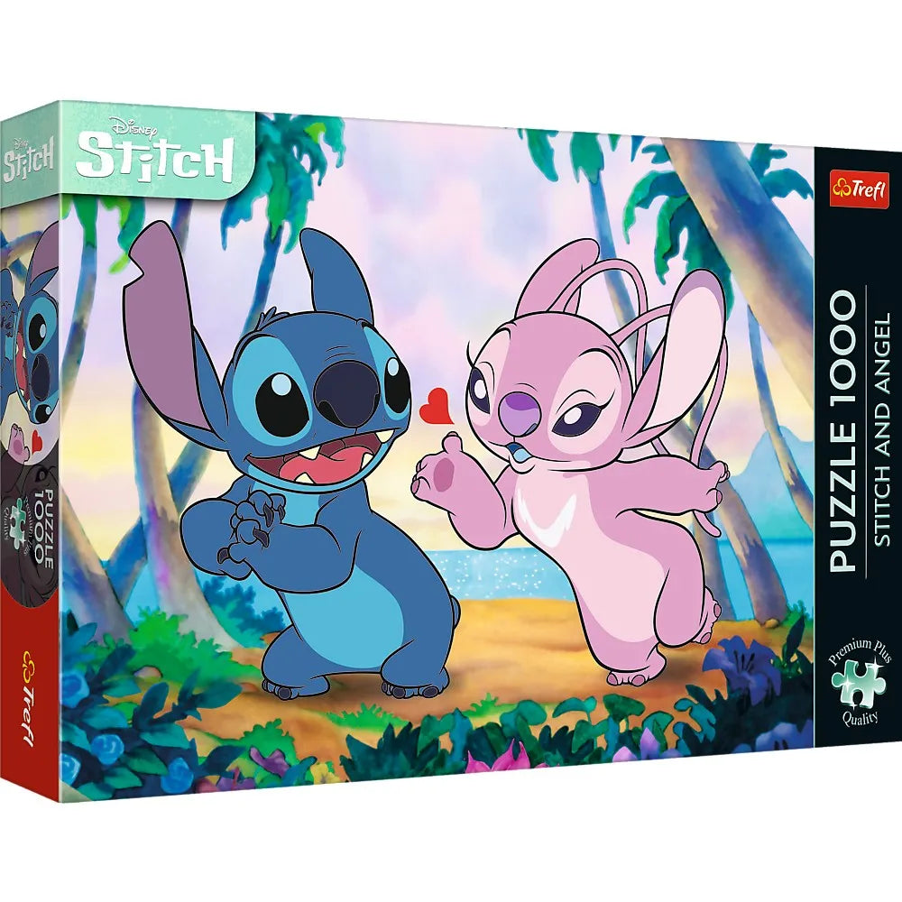 Puzzle trefl 1000 premium plus disney lilo si stitch angel si stitch la plimbare