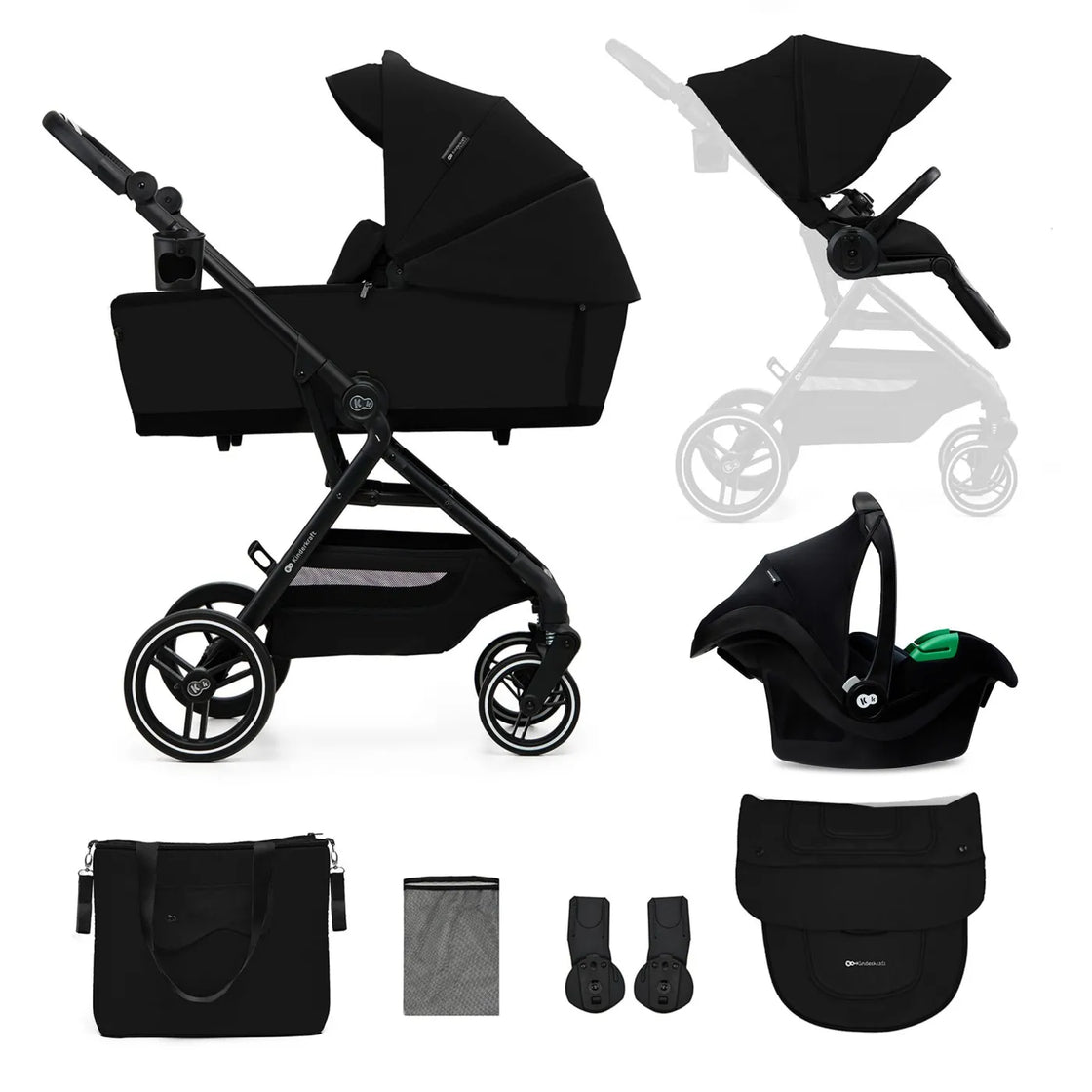 Carucior kinderkraft yoxi 3in1 (mink pro) pure black