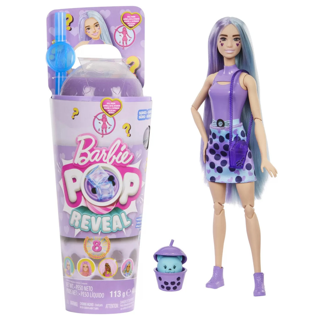 Barbie pop reveal bubble tea papusa barbie taro milk