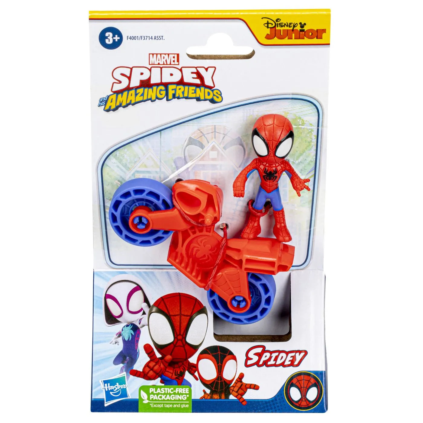 Spiderman set motocicleta si figurina spidey 6cm