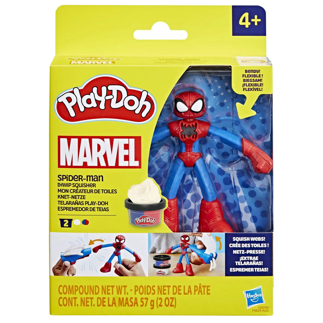 Play-doh marvel figurina flexibila cu accesorii spider man 10cm