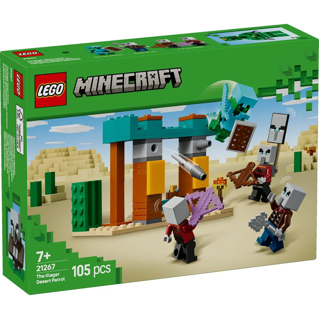 Lego minecraft patrula illager în desert 21267