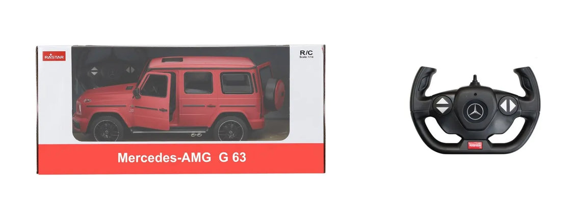 Masina cu telecomanda mercedes-benz g63 rosu scara 1 la 14
