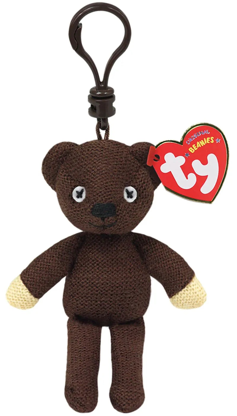 Plus breloc ty 8.5cm beanie babies ursuletul lui mr bean