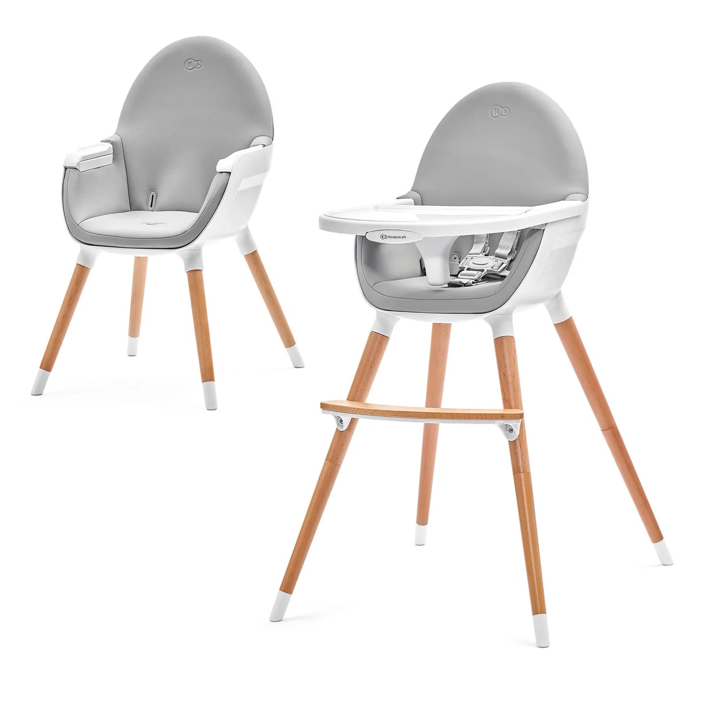 Scaun de masa kinderkraft fini, 2 in 1, grey